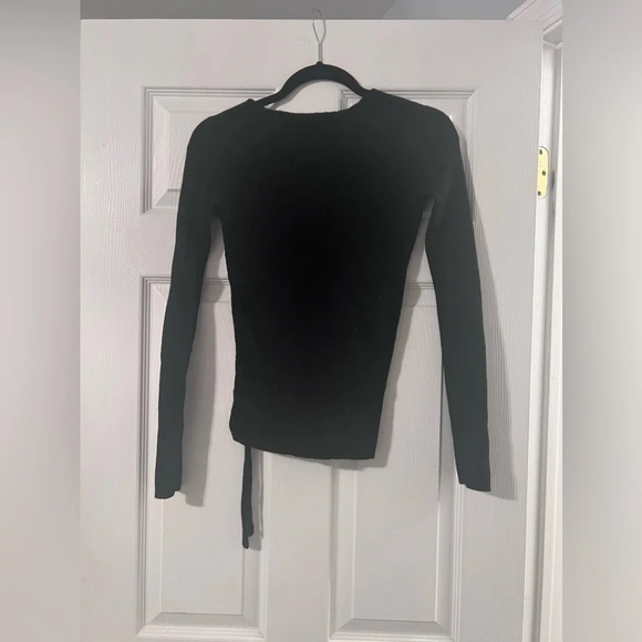 All Saints Black V Neck Vana Jumper Sweater 100% Merino Wool Size Medium - Picture 7 of 7